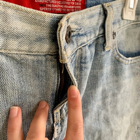 vintage GUESS y2k denim mini skirt - Picture 5 of 13